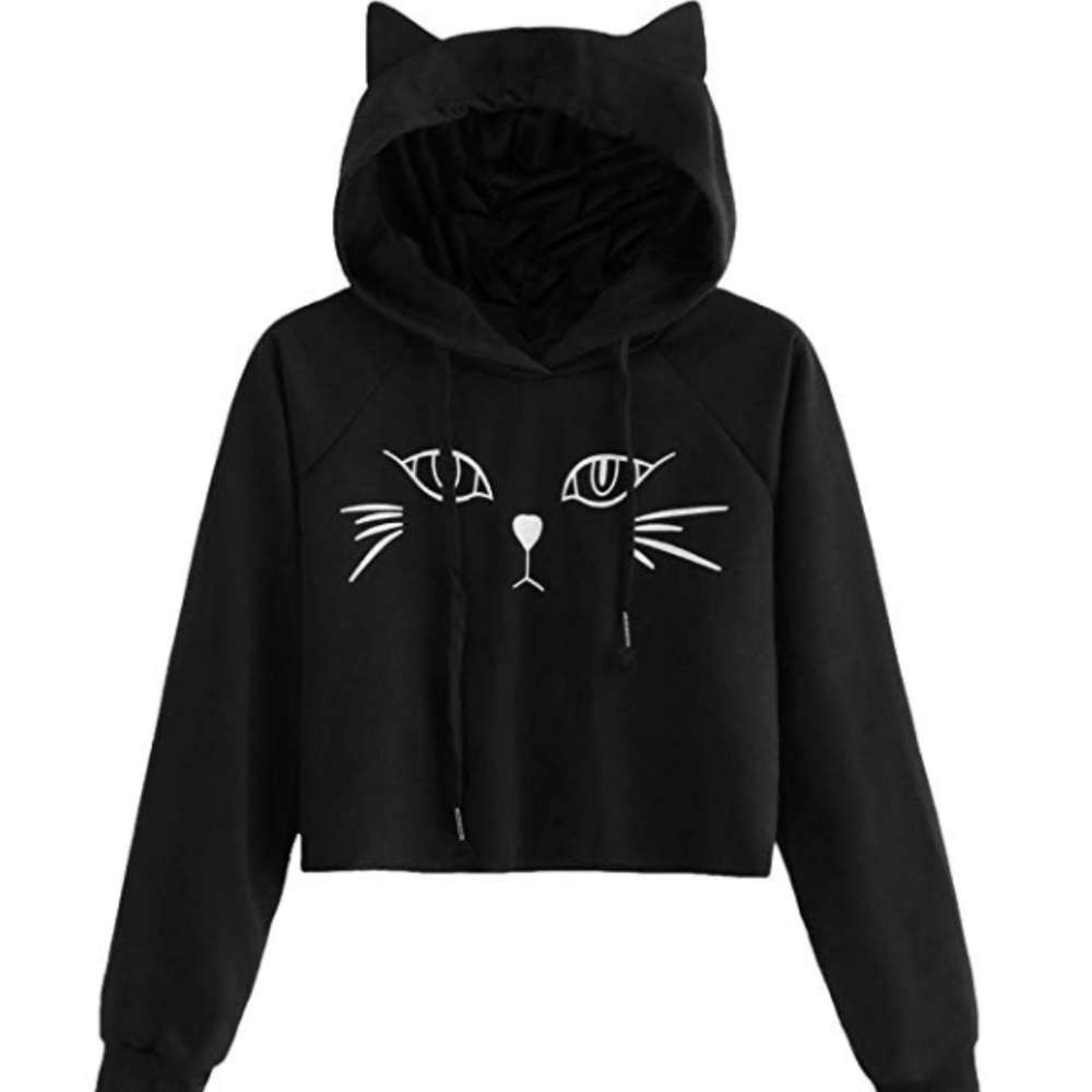 Black Cat Ears Hoodie